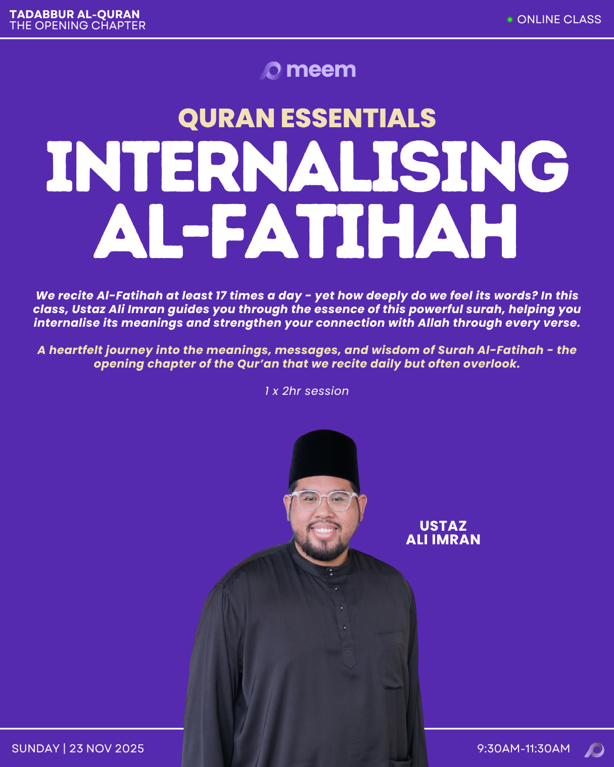 Quran Essentials: Internalising Al-Fatihah