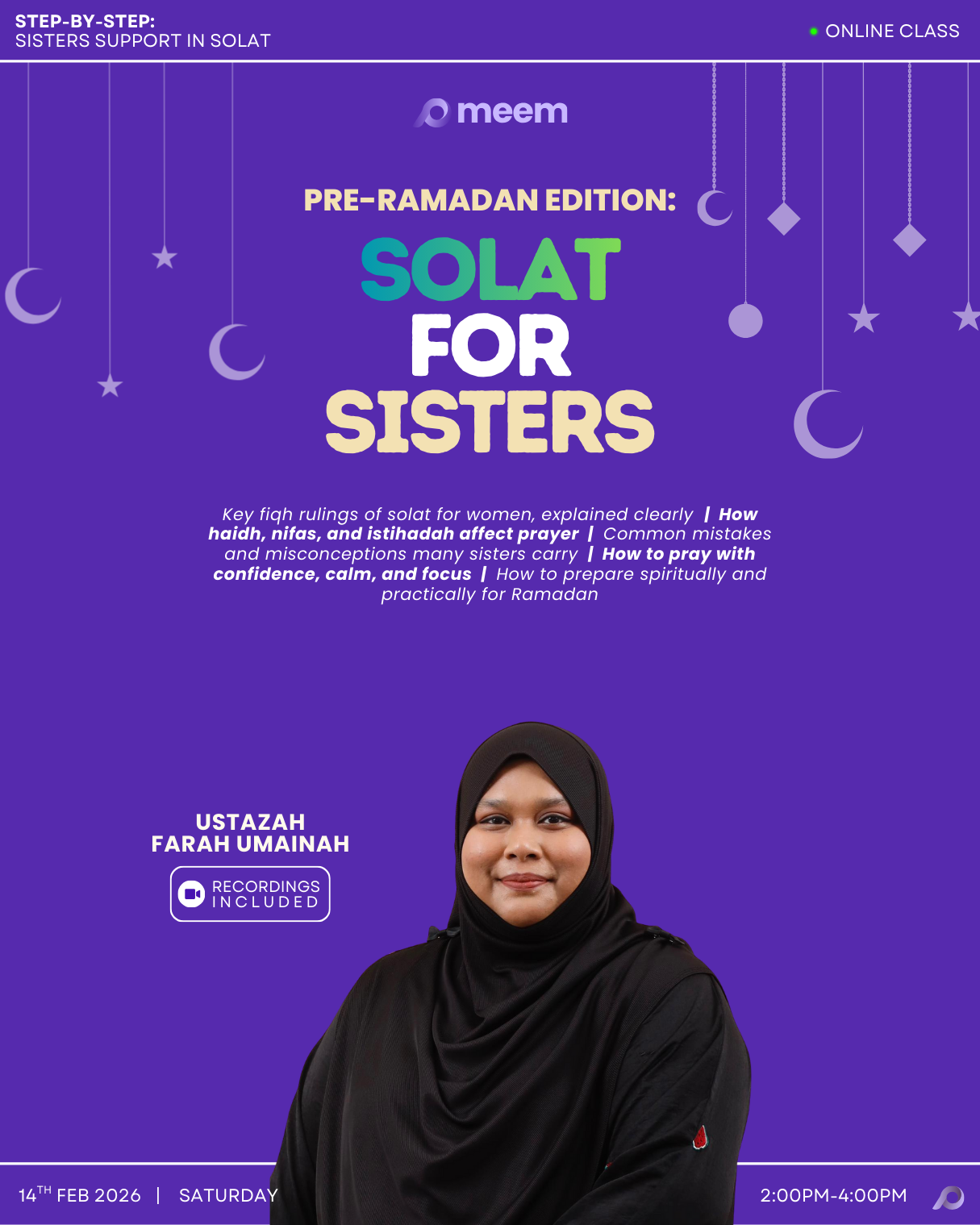 Solat for Sisters (Pre-Ramadan Edition)