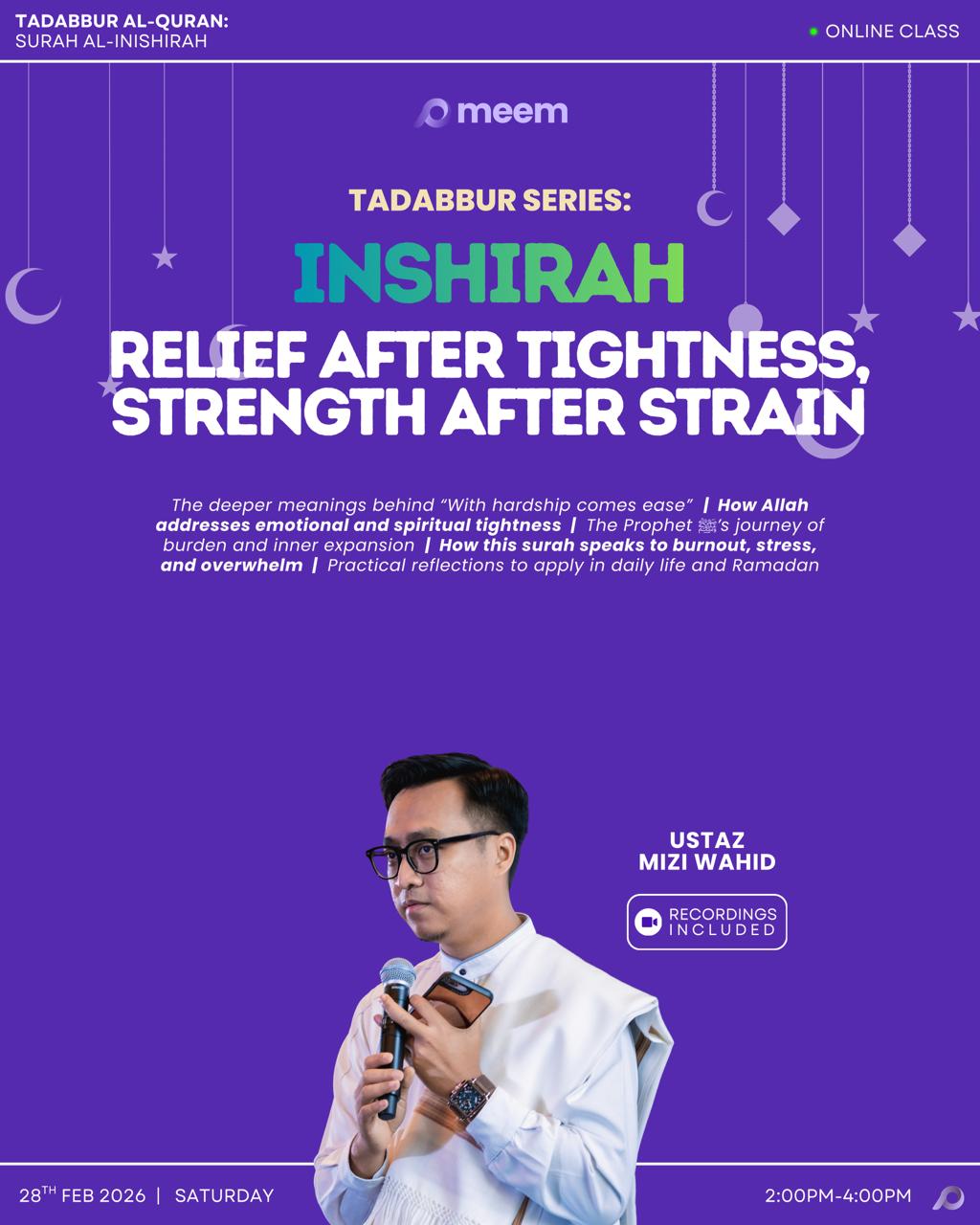 Tadabbur: Surah Al-Inshirah - Relief After Tightness, Strength After Strain